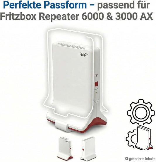 Wandhalterung passend für AVM Fritz Repeater 6000 & 3000 AX – Robuste Wandmontage inkl. Montagematerial | R-Satz Shop