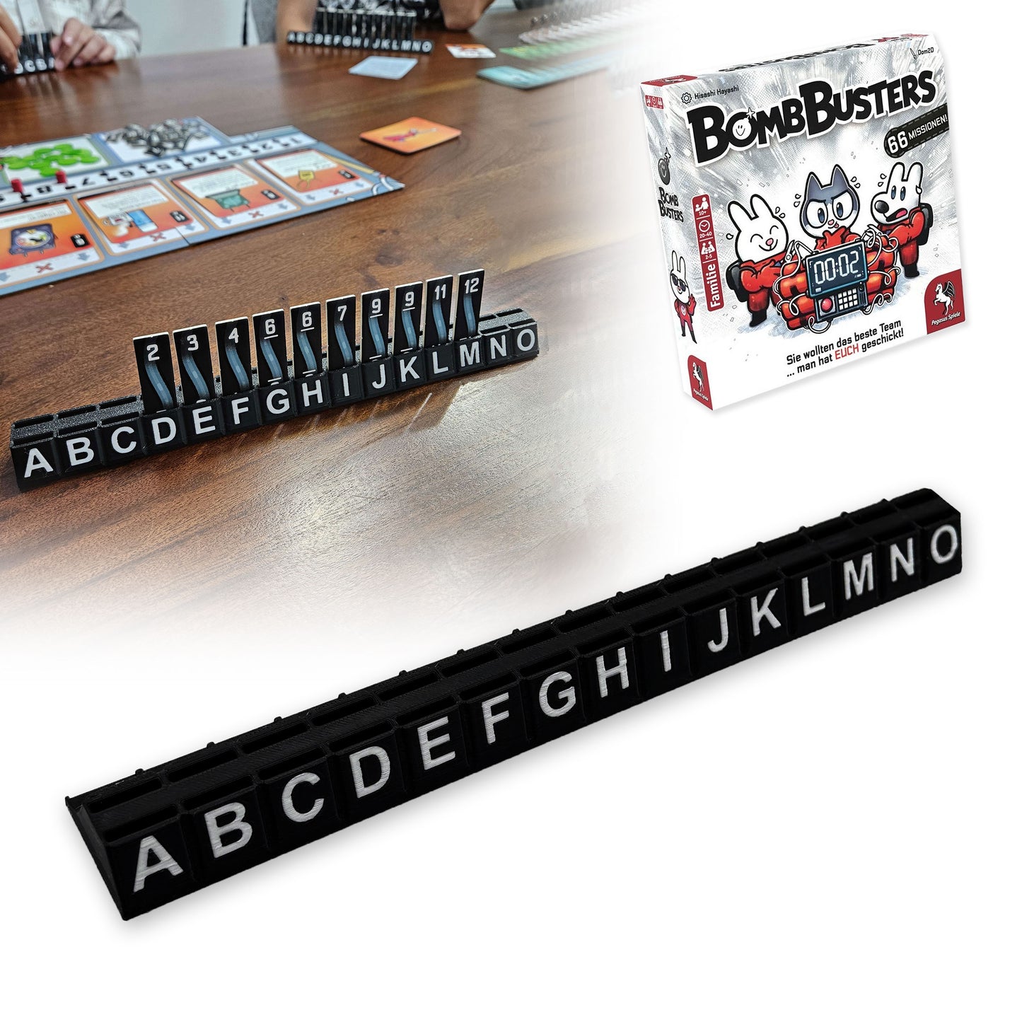 Kabelhalter passend für Bomb Busters – 5 Stück Organizer für Kabelplättchen – Kompatibel mit Spiel des Jahres 2025 - Praktisches Erweiterungs-Upgrade