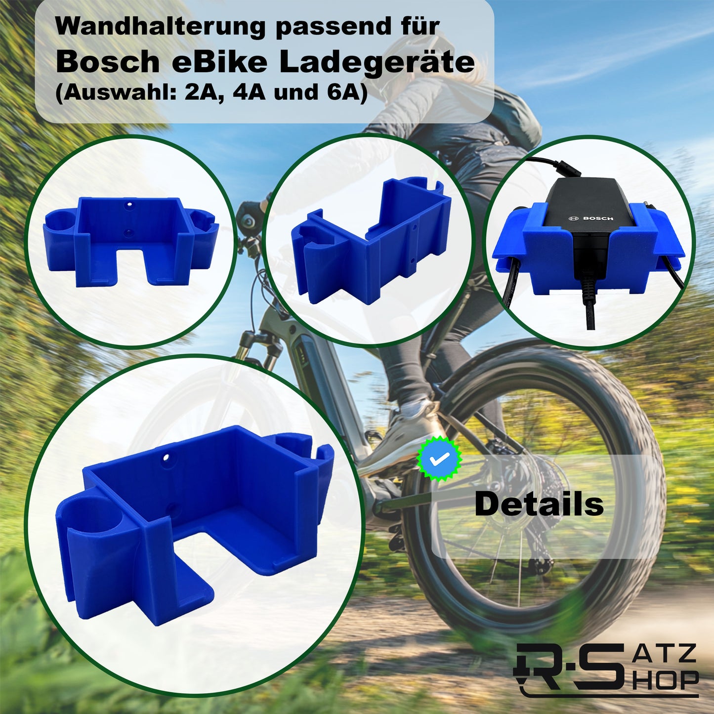 R-Satz Shop Wandhalterung passend für Bosch e-Bike Ladegerät