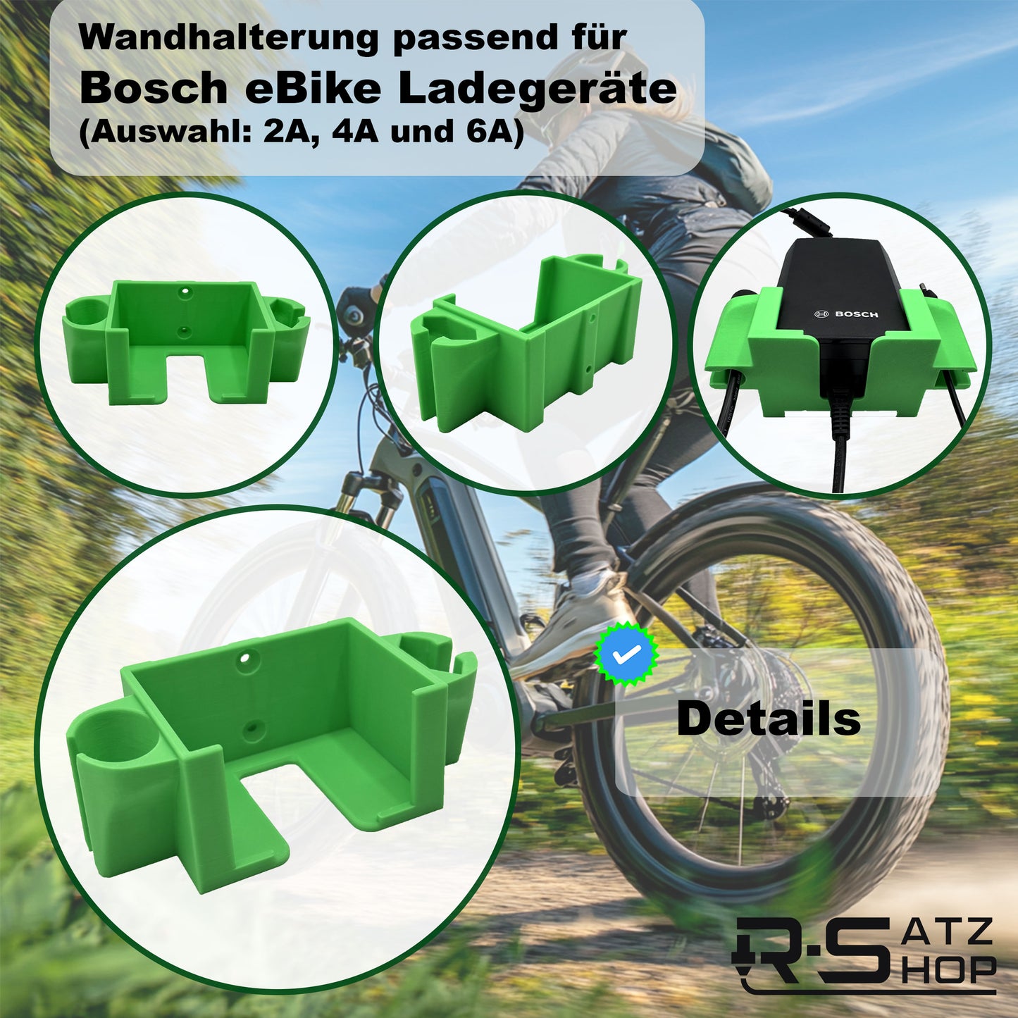 R-Satz Shop Wandhalterung passend für Bosch e-Bike Ladegerät