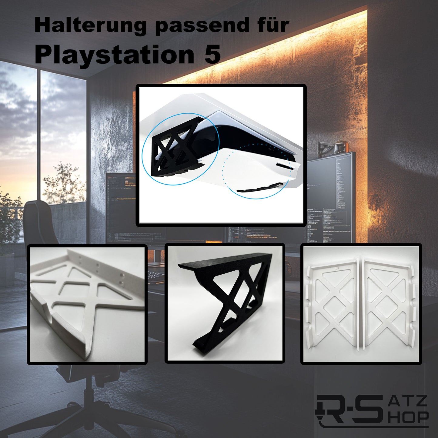 R-Satz Shop Tisch Halterung passend für Playstation 5