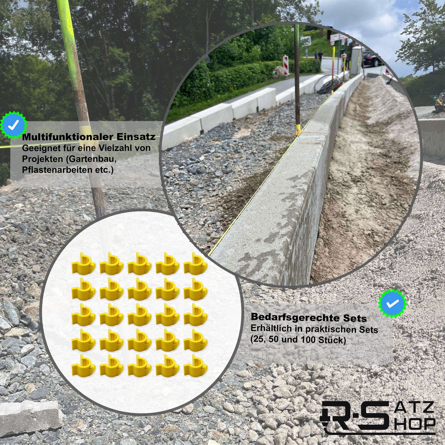 Richtschnurhalter Schnurpfähle
