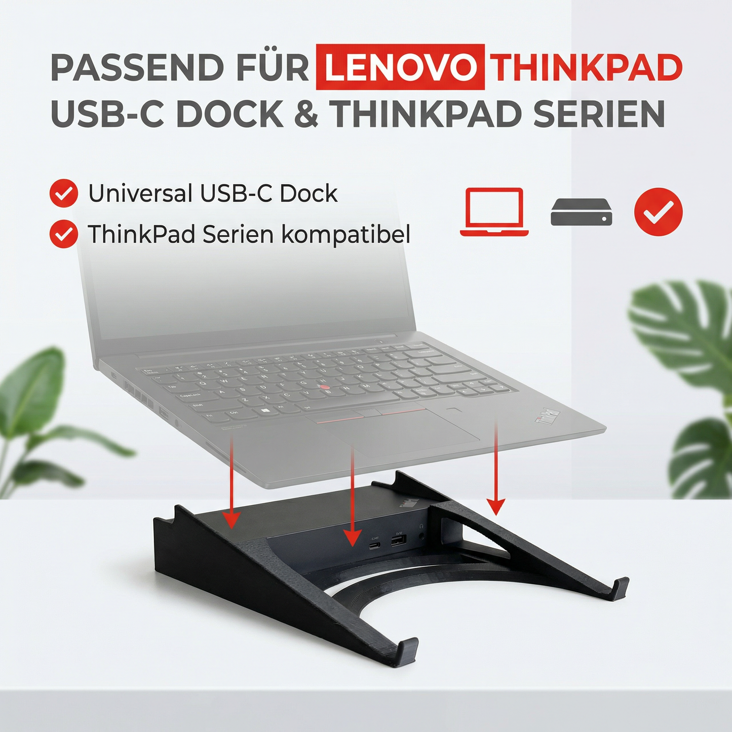 Laptop Docking Station Ständer passend für Lenovo ThinkPad Universal USB-C Dock