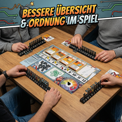 Kabelhalter für Bomb Busters – 5er Set Organizer für Kabelplättchen – Kompatibel mit Spiel des Jahres 2025 | R-Satz Shop