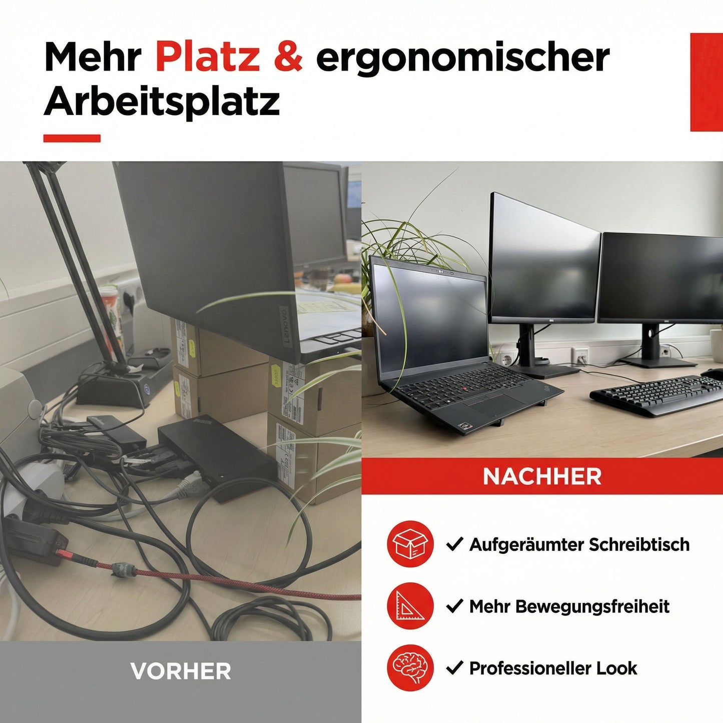 Laptop Docking Station Ständer passend für Lenovo ThinkPad Universal USB-C Dock