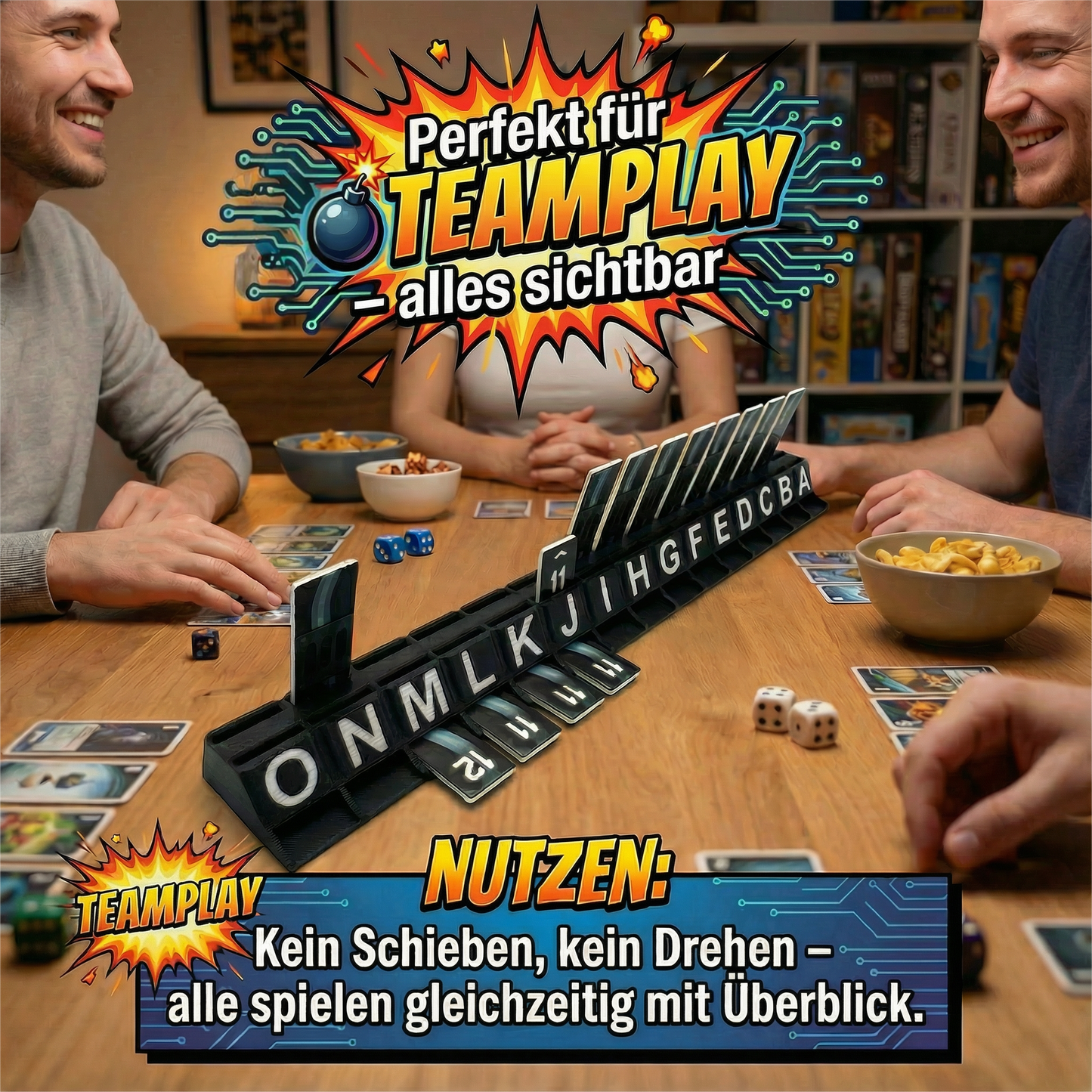 Kabelhalter für Bomb Busters – 5er Set Organizer für Kabelplättchen – Kompatibel mit Spiel des Jahres 2025 | R-Satz Shop