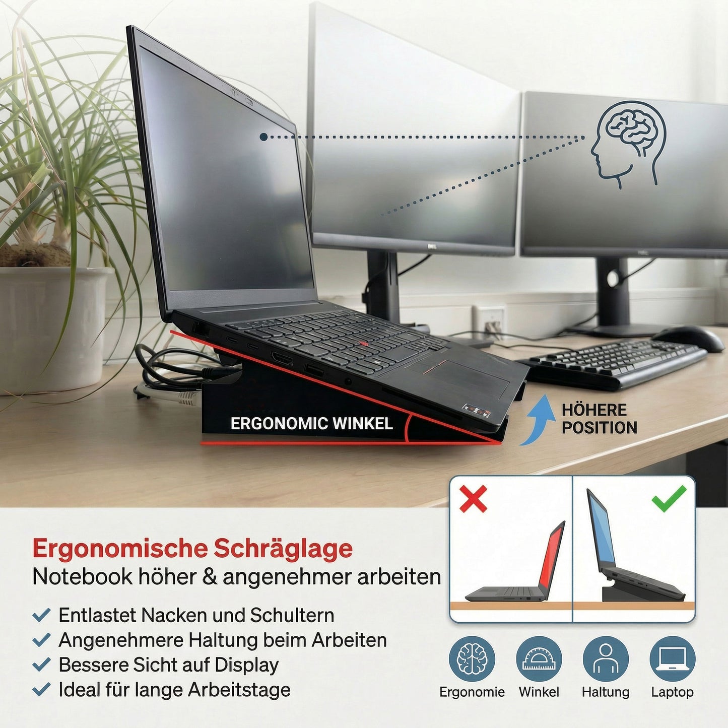 Laptop Docking Station Ständer passend für Lenovo ThinkPad Universal USB-C Dock