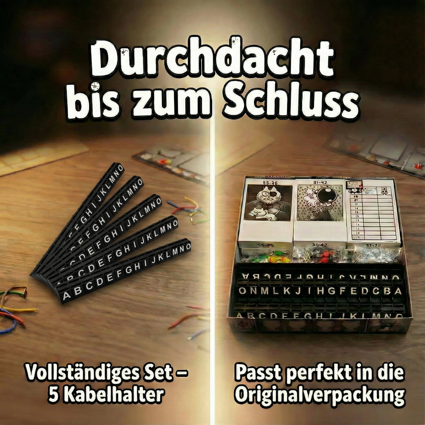 Kabelhalter für Bomb Busters – 5er Set Organizer für Kabelplättchen – Kompatibel mit Spiel des Jahres 2025 | R-Satz Shop