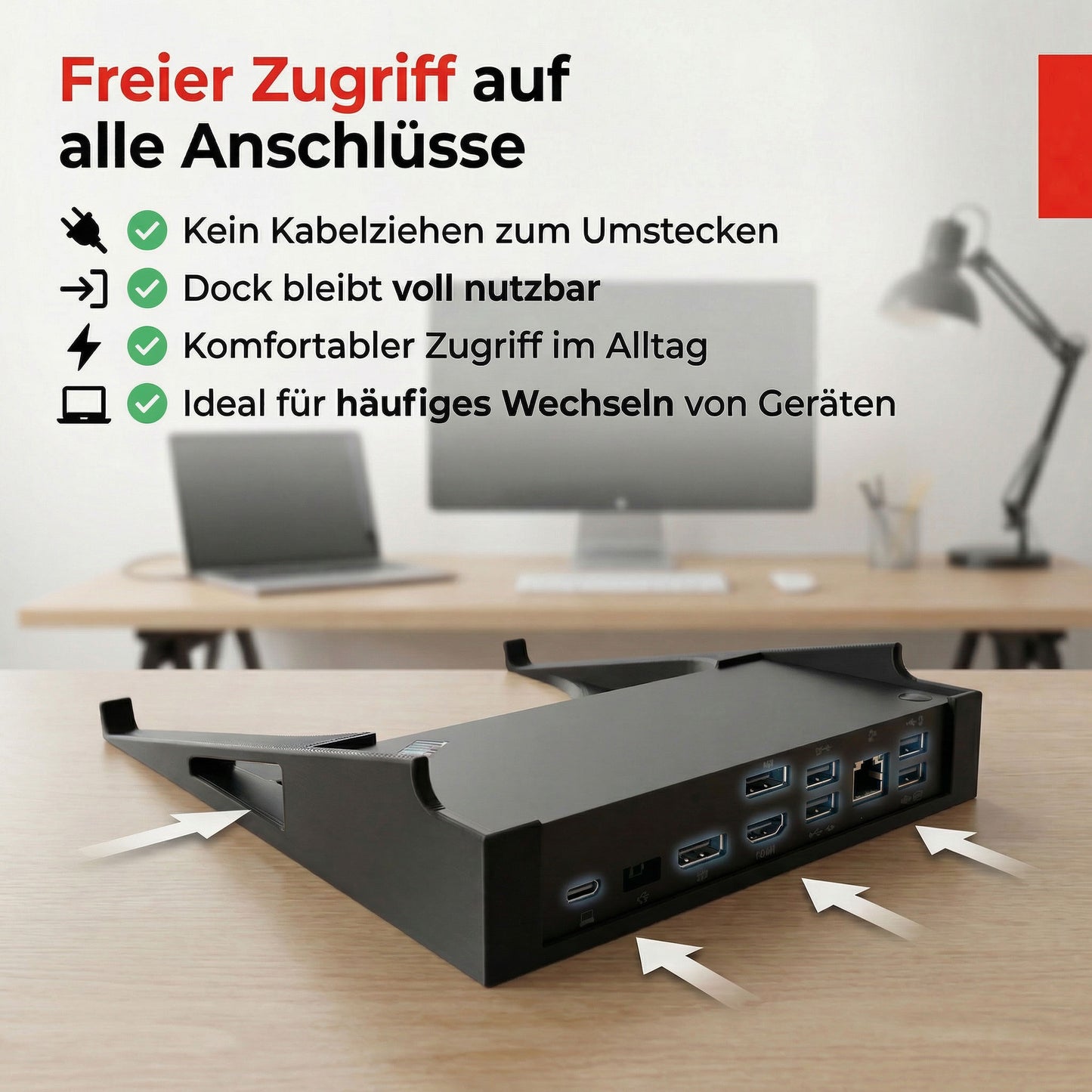 Laptop Docking Station Ständer passend für Lenovo ThinkPad Universal USB-C Dock