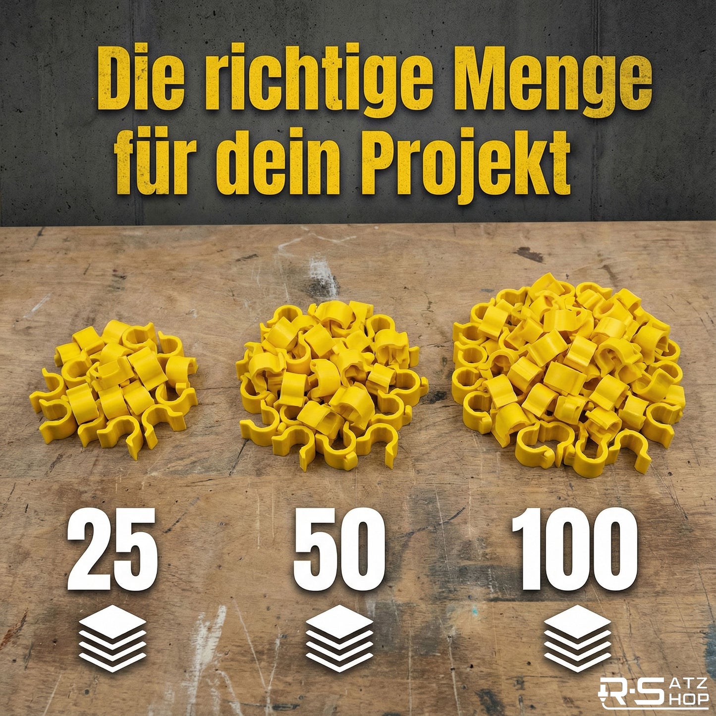 Richtschnurhalter Set für Schnurpfähle – Seilführung & Schnurspanner – 25/50/100 Stück | R-Satz Shop