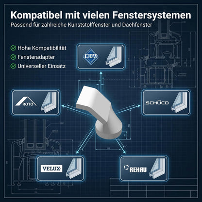 Klimaanlage Abluftschlauch Adapter DN150 (150 mm) – Fensteradapter für mobile Klimageräte – Passend für Kippfenster, Dachfenster & Schwingfenster | R-Satz Shop