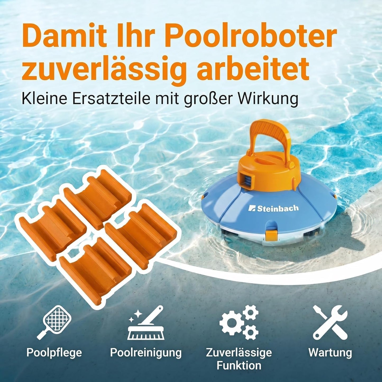 Verschlussclip kompatibel mit Steinbach Poolrunner Battery Basic 2.0