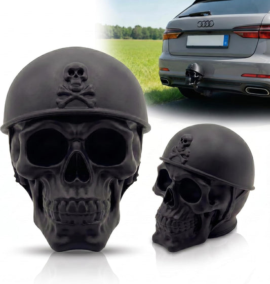 Totenkopf Anhängerkupplung Abdeckung für 50 mm Kugelkopf – Schädel Design Schutzkappe – Universal für Auto & SUV – Robuster Kunststoff – R-Satz Shop