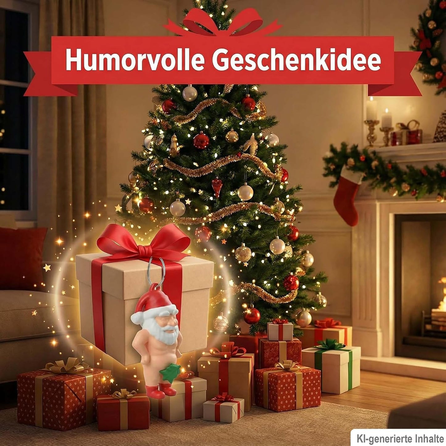 Lustige Weihnachtsmann Anhänger