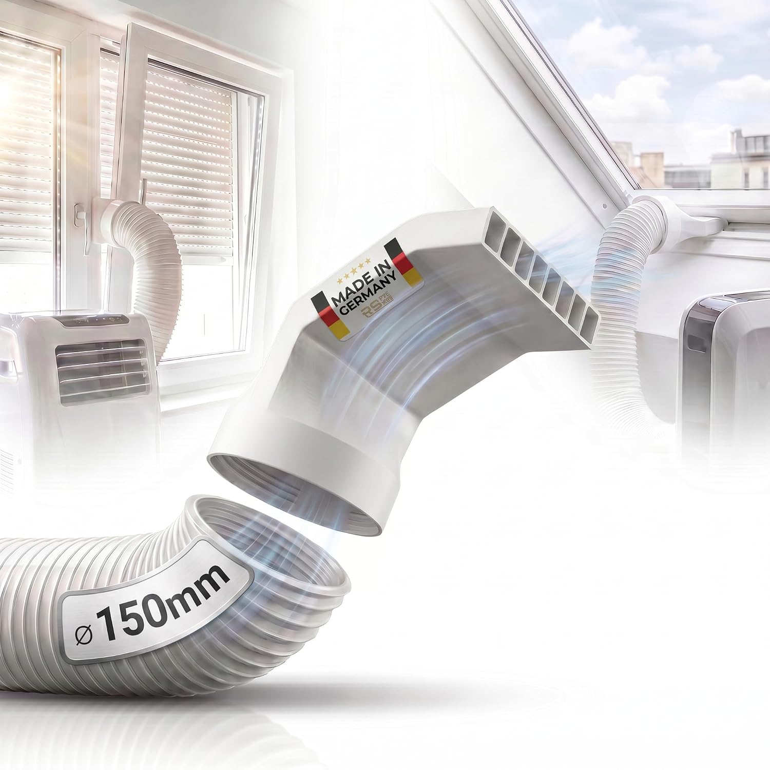 Abluftschlauch Adapter DN150 für mobile Klimaanlage