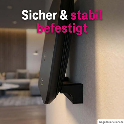 R-Satz Shop Wandhalterung passend für Telekom Speedport Smart 4 Router - Halter WLAN Wandhalter Smart Halterung - Schwarz
