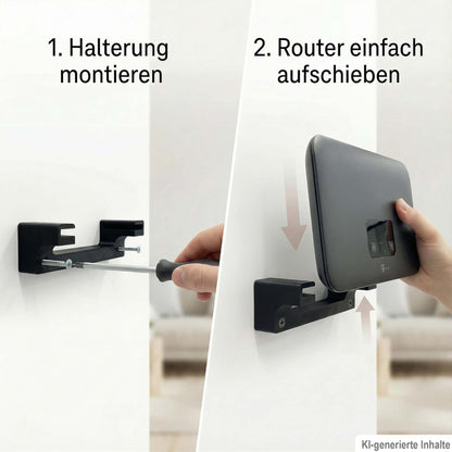 R-Satz Shop Wandhalterung passend für Telekom Speedport Smart 4 Router - Halter WLAN Wandhalter Smart Halterung - Schwarz
