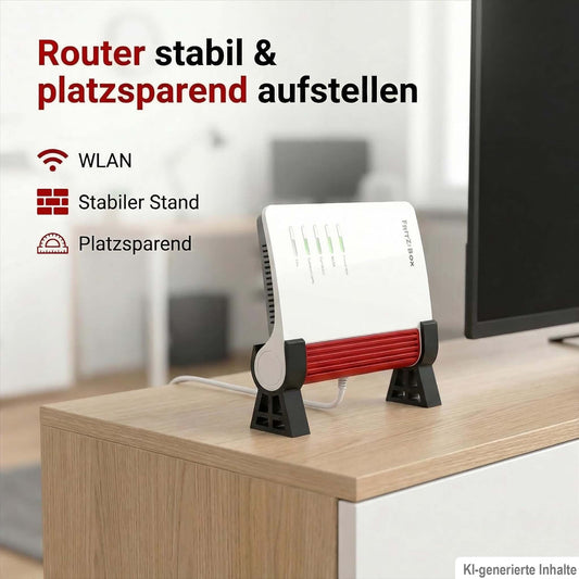 Standfuß Ständer passend für Fritzbox 7510 und 7530 AX AVM (2er Set) - Halter Halterung Router Modem - Made by R-Satz Shop