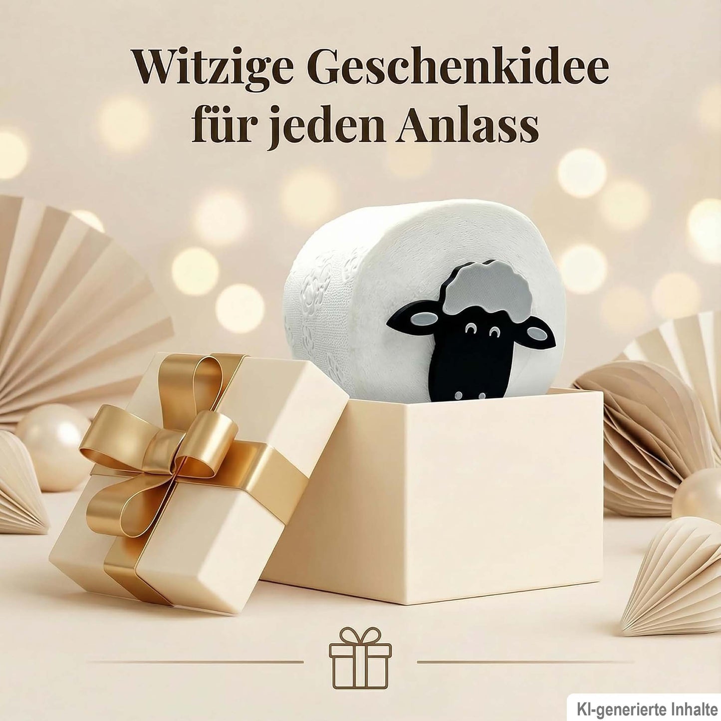 Toilettenpapierhalter Schaf für 38 und 42mm Rollen - Toilettenschaf, Toilettenpapier, Klorollenhalter, Klopapierhalter Aufbewahrung oder als Geschenk - Made by R-Satz Shop