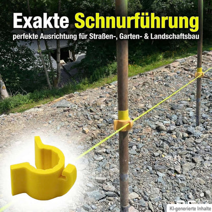 Richtschnurhalter Set für Schnurpfähle – Seilführung & Schnurspanner – 25/50/100 Stück | R-Satz Shop