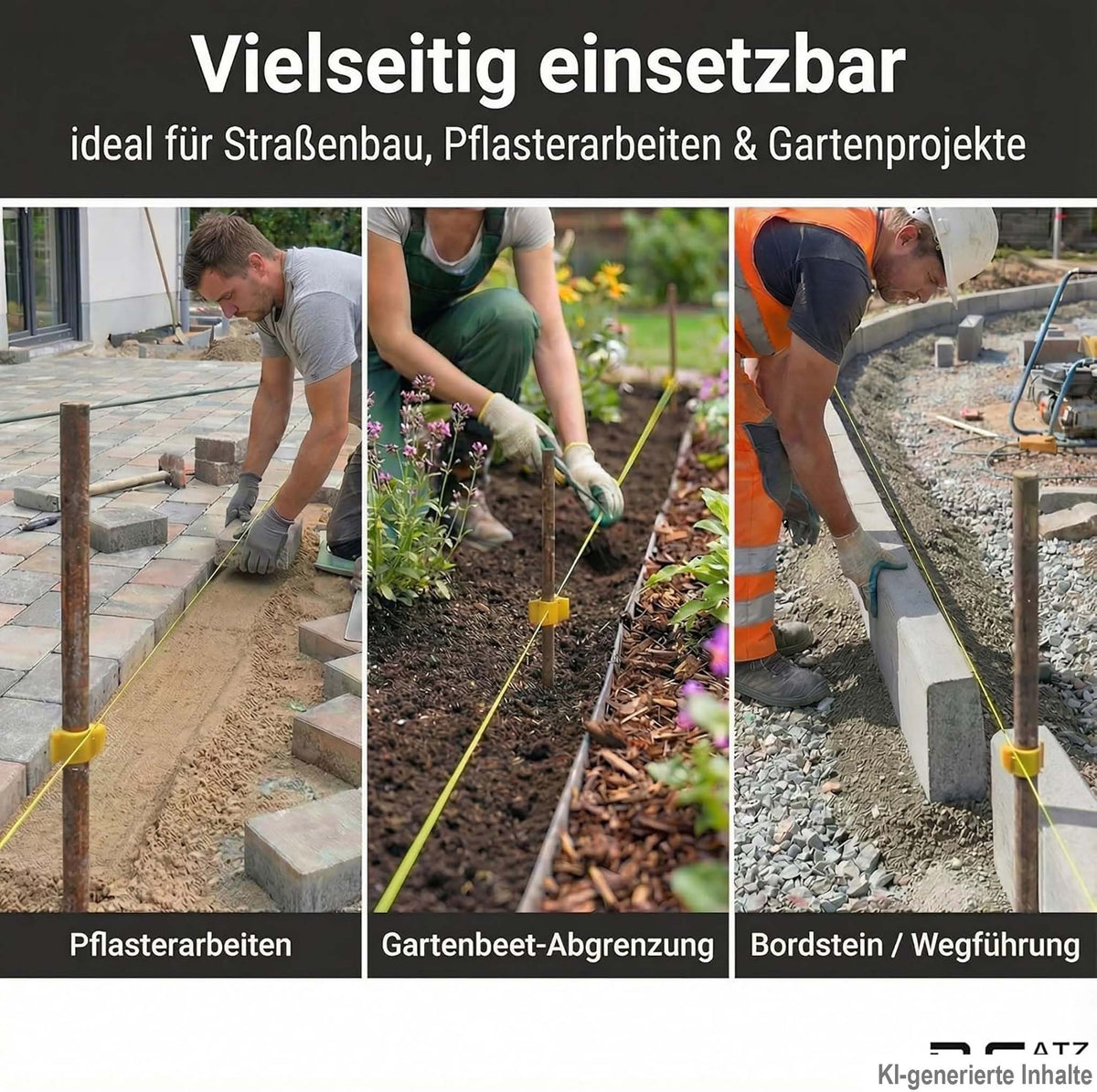 Richtschnurhalter Set für Schnurpfähle – Seilführung & Schnurspanner – 25/50/100 Stück | R-Satz Shop