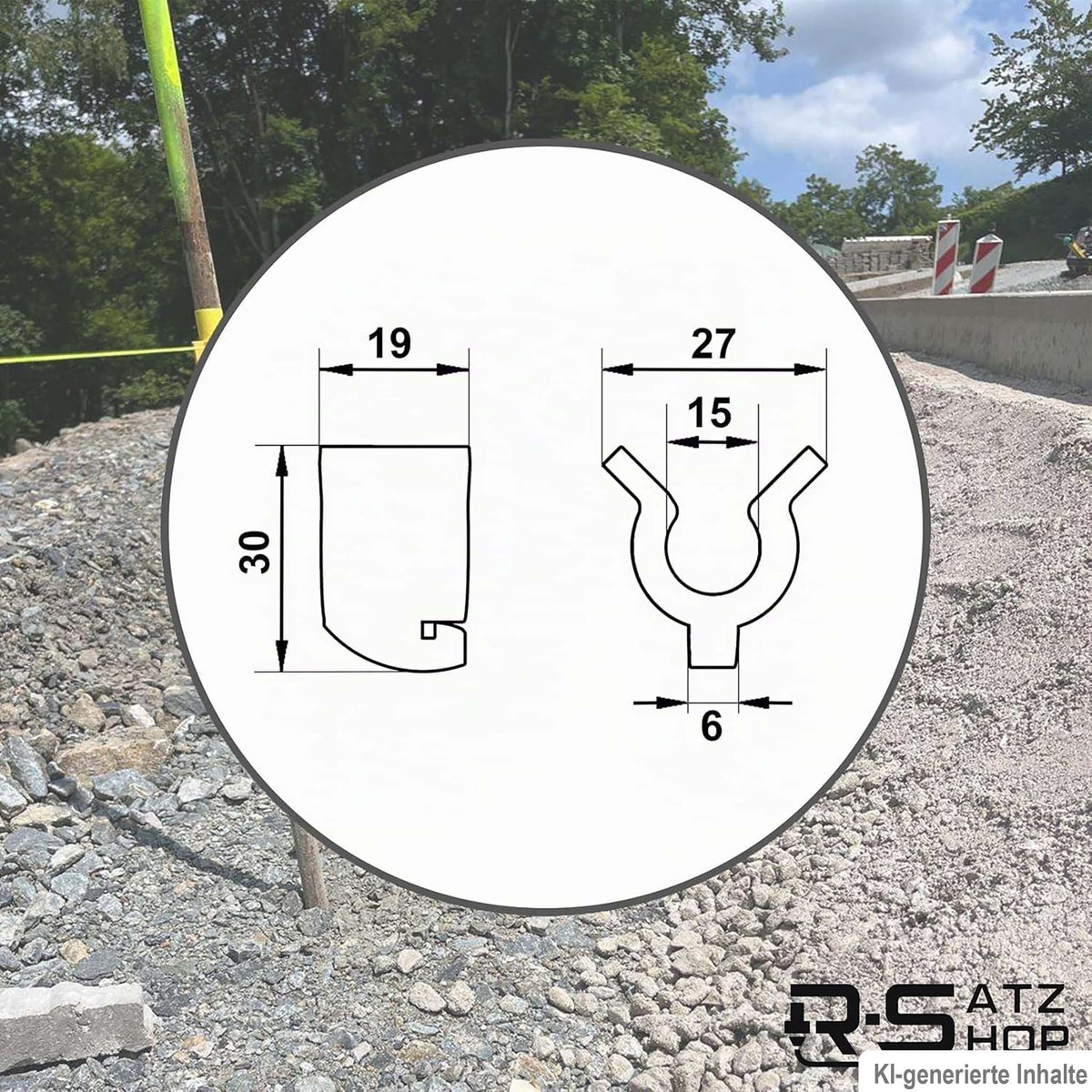 Richtschnurhalter Set für Schnurpfähle – Seilführung & Schnurspanner – 25/50/100 Stück | R-Satz Shop