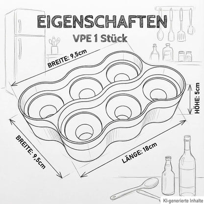 Tuben- & Eierhalter 2-in-1 – Kühlschrank-Organizer für 6 Tuben oder 6 Eier - Ordnung made by R-Satz Shop
