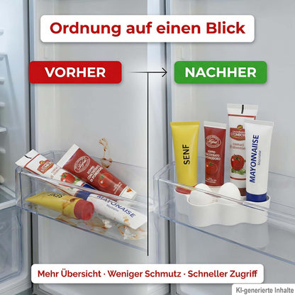 Tuben- & Eierhalter 2-in-1 – Kühlschrank-Organizer für 6 Tuben oder 6 Eier - Ordnung made by R-Satz Shop