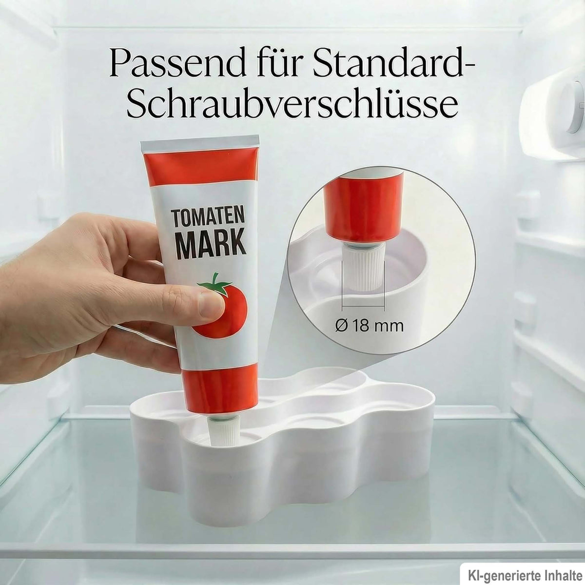 Tuben- & Eierhalter 2-in-1 – Kühlschrank-Organizer für 6 Tuben oder 6 Eier - Ordnung made by R-Satz Shop