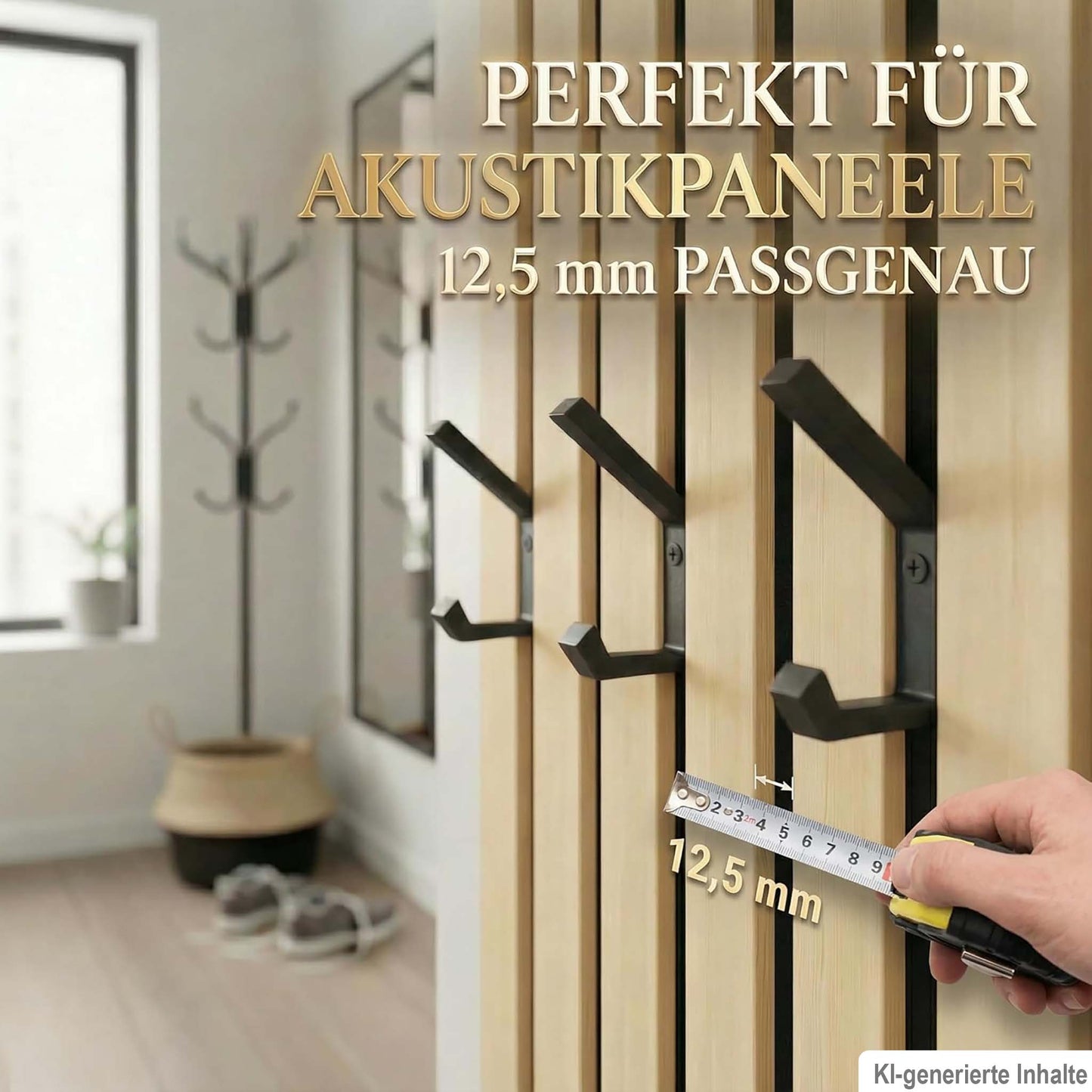 10er Set Haken für Akustikpaneele – Wand- & Kleiderhaken inkl. Schrauben | R-Satz Shop
