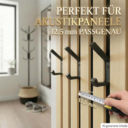10er Set Haken für Akustikpaneele – Wand- & Kleiderhaken inkl. Schrauben | R-Satz Shop