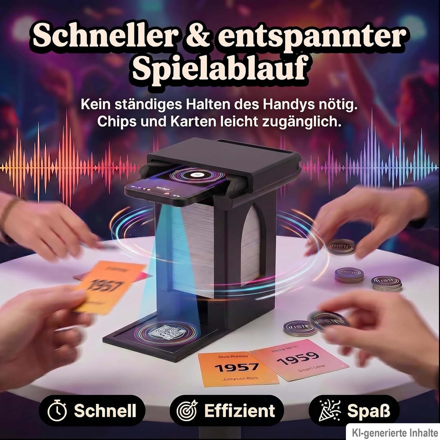 Hitster Turm – Handyhalterung & Kartenhalter passend für Hitster