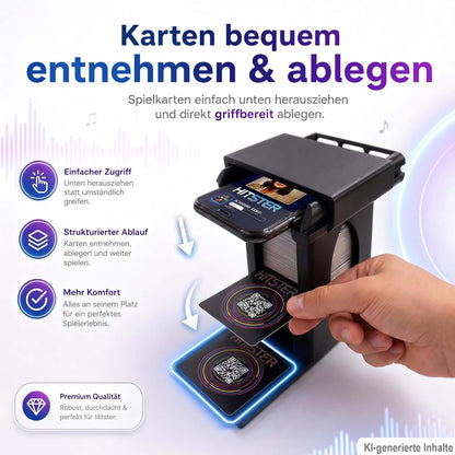 Hitster Turm – Handyhalterung & Kartenhalter passend für Hitster