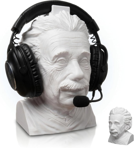 Einstein Kopfhörerhalter – Headset-Ständer & Schreibtisch-Deko im Wissenschaftler-Design
