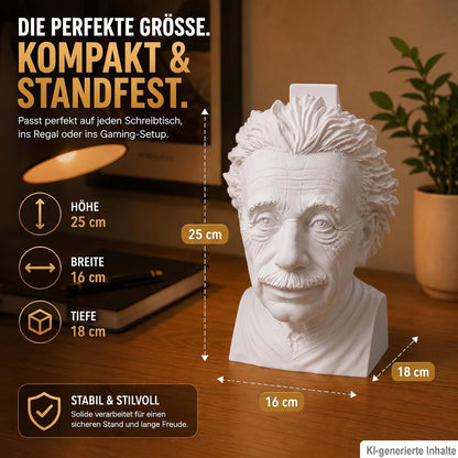 Einstein Kopfhörerhalter – Headset-Ständer & Schreibtisch-Deko im Wissenschaftler-Design