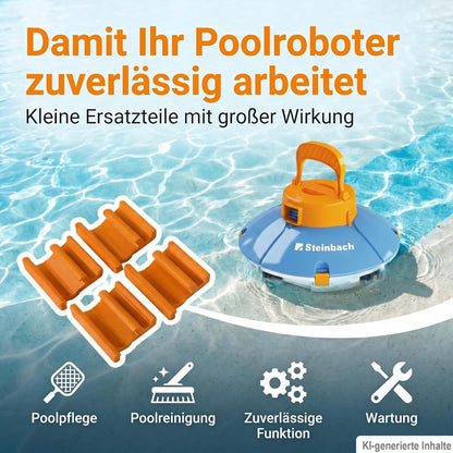4x Verschlussclips kompatibel mit Steinbach Poolrunner Battery Basic & Basic 2.0 – Passend für 061205 & 061208 – Ersatzteil Clip für Poolroboter & Poolsauger | R-Satz Shop