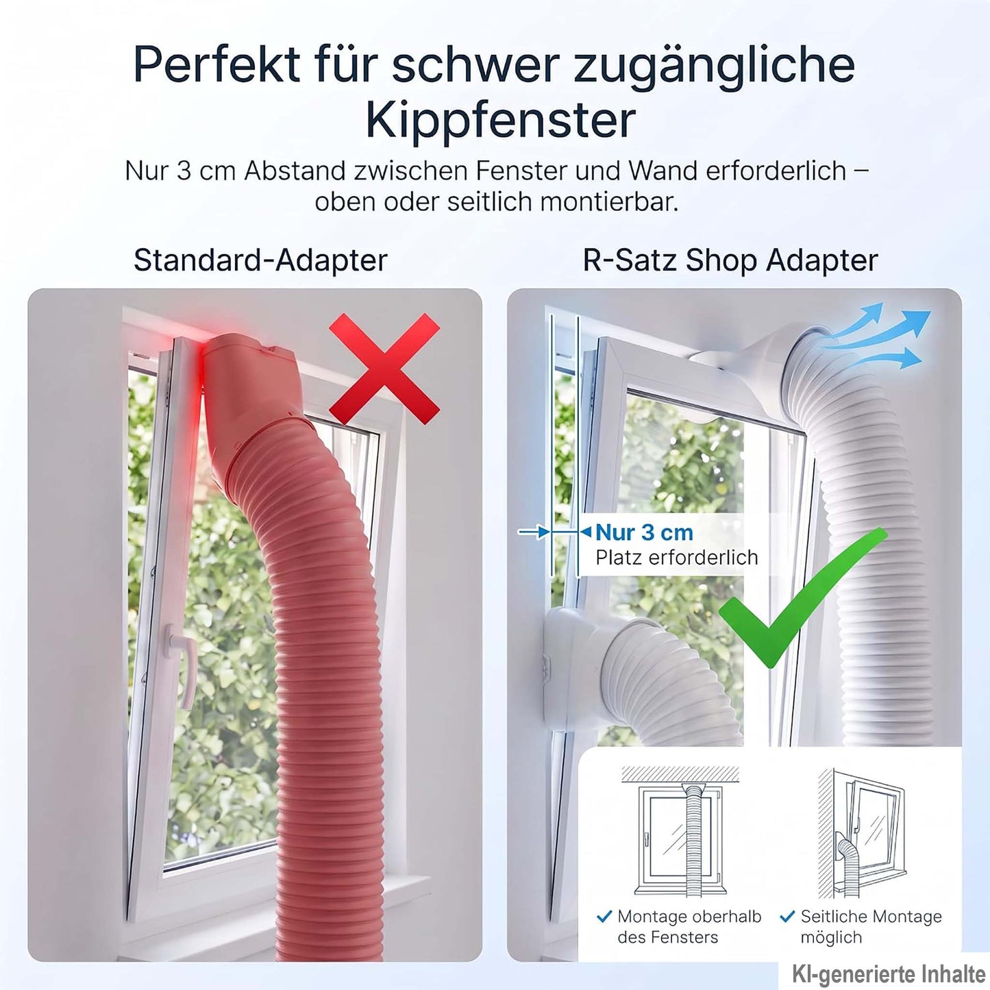 Klimaanlage Abluftschlauch Adapter