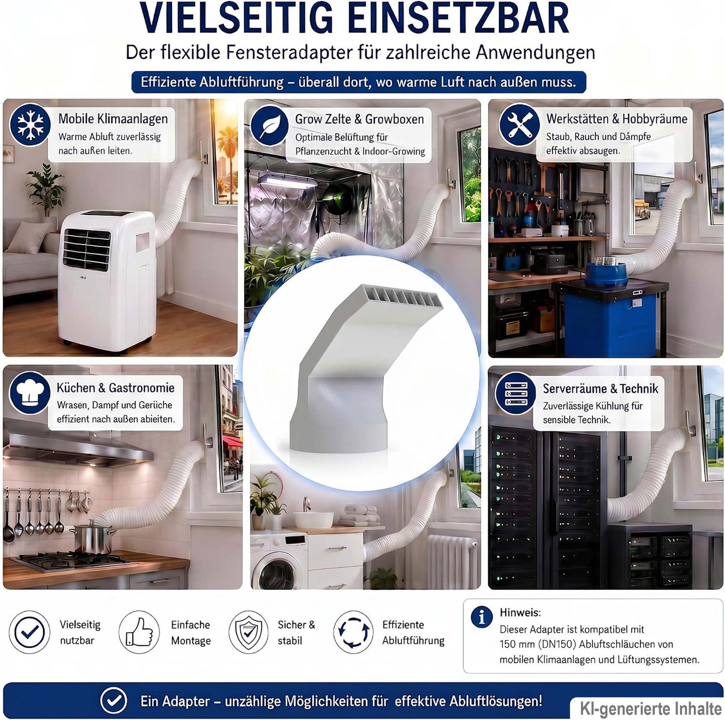 Klimaanlage Abluftschlauch Adapter