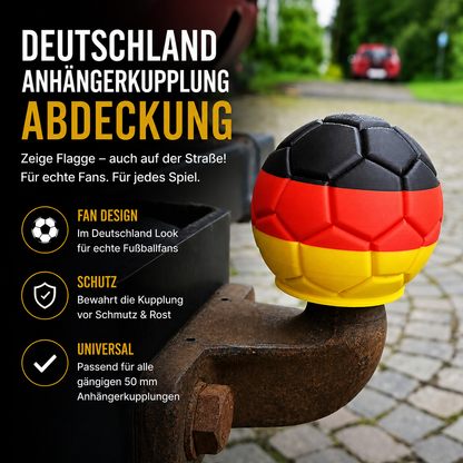R-Satz Shop Anhängerkupplung Abdeckung Deutschland Fußball WM 2026 Kappe Lustig AHK Kugelschutz Schutzkappe Fanartikel