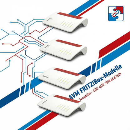R-Satz Shop Standfuß Ständer passend für Fritzbox 5590 Fiber, 6670 Cable, 7590 AX und 7690 (2er Set)