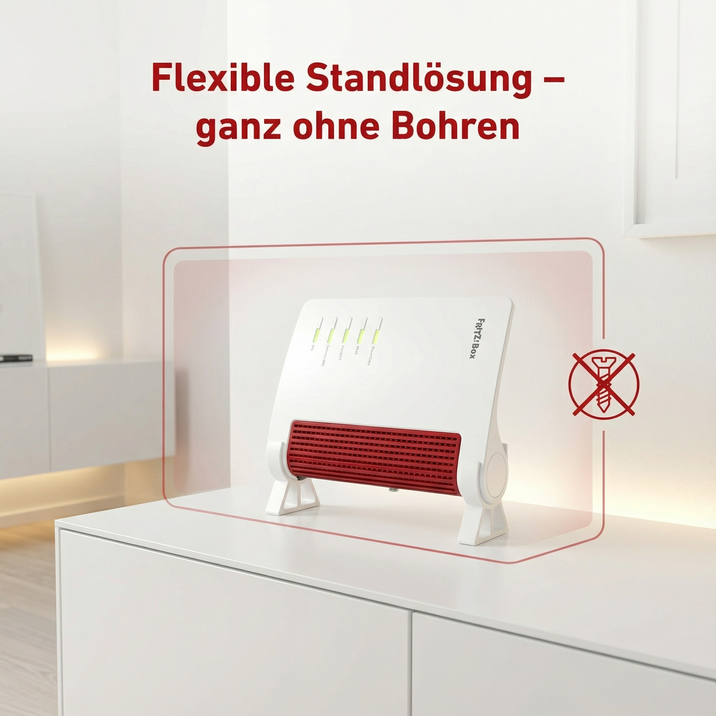 R-Satz Shop Standfuß Ständer passend für Fritzbox 5590 Fiber, 6670 Cable, 7590 AX und 7690 (2er Set)