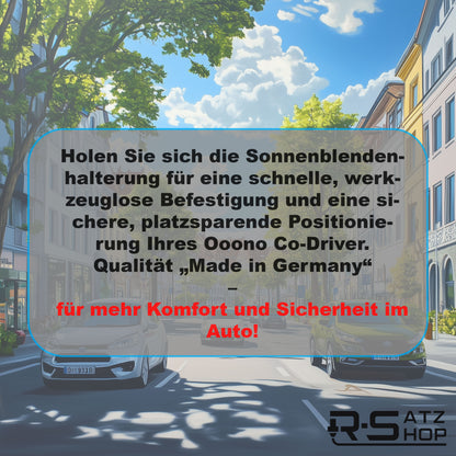 Halterung passend für Ooono Co-Driver No.1 Sonnenblenden Halter Blitzerwarner - Made by R-Satz Shop