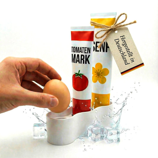 R-Satz Shop Tubenhalter für Kühlschrank – Platzsparender Tuben- & Eierhalter | Organizer für Senf, Ketchup, Tomatenmark | Kühlschrank Tubenständer Türfach Ordnungssystem