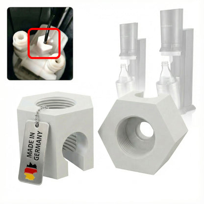 2er Set Ersatzmutter für Sodastream Crystal 1.0 & 2.0 – Verschluss Ersatzteil Weiß | R-Satz Shop
