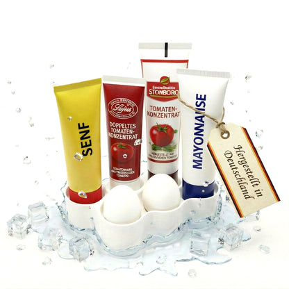 Tuben- & Eierhalter 2-in-1 – Kühlschrank-Organizer für 6 Tuben oder 6 Eier - Ordnung made by R-Satz Shop