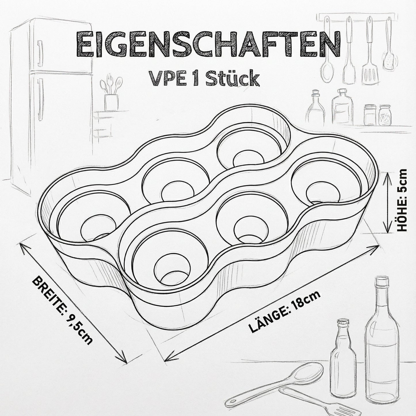 Tuben- & Eierhalter 2-in-1 – Kühlschrank-Organizer für 6 Tuben oder 6 Eier - Ordnung made by R-Satz Shop