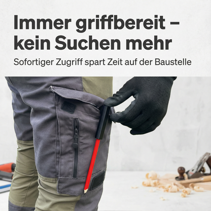 R-Satz Shop Zimmermannsstift Halterung inkl 2 Bleistifte Halter für Handwerker Velux Stift