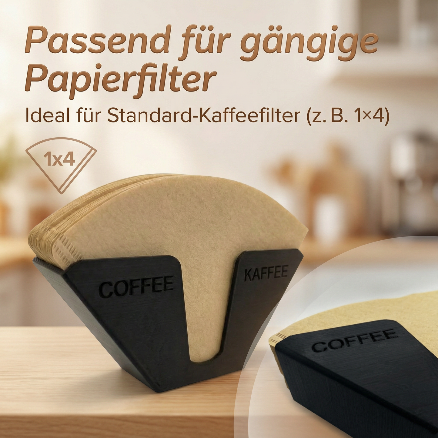 Kaffeefilterhalter Ständer – Wandhalter für Kaffeefilter Aufbewahrung aus Papier | R-Satz Shop
