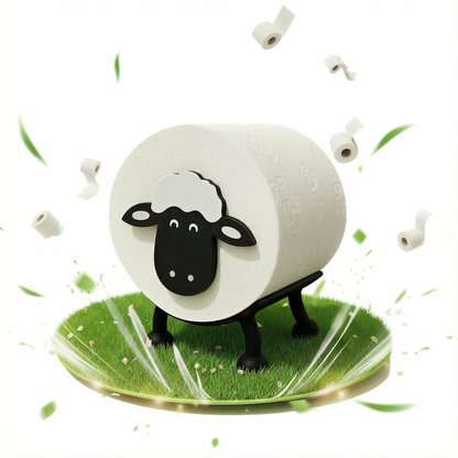 Toilettenpapierhalter Schaf für 38 und 42mm Rollen - Toilettenschaf, Toilettenpapier, Klorollenhalter, Klopapierhalter Aufbewahrung oder als Geschenk - Made by R-Satz Shop