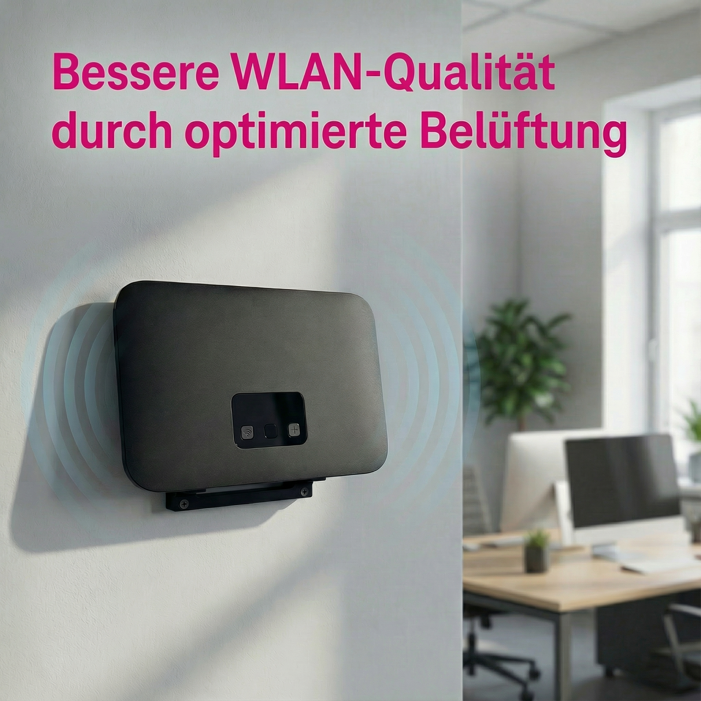 R-Satz Shop Wandhalterung passend für Telekom Speedport Smart 4 Router - Halter WLAN Wandhalter Smart Halterung - Schwarz
